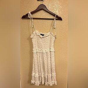 Forever 21 White Ruffle Floral Mini Dress M